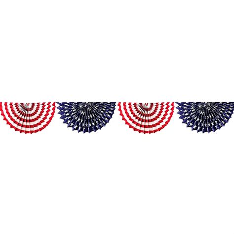 Patriotic American Flag Paper Bunting Garland 80in x 5in | Party City