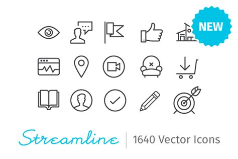 Streamline Essential - 2000 icons | Custom-Designed Icons ~ Creative Market