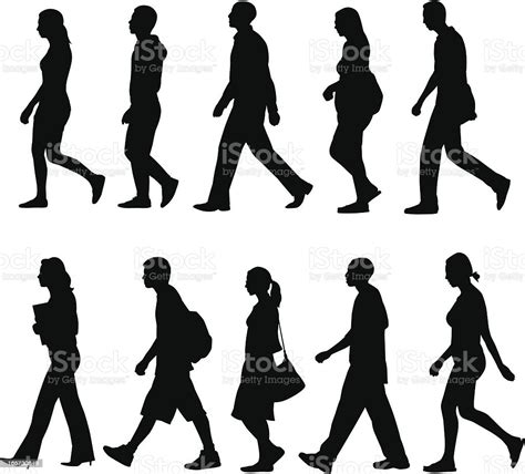 People Walking Stock Illustration - Download Image Now - Walking, In ...