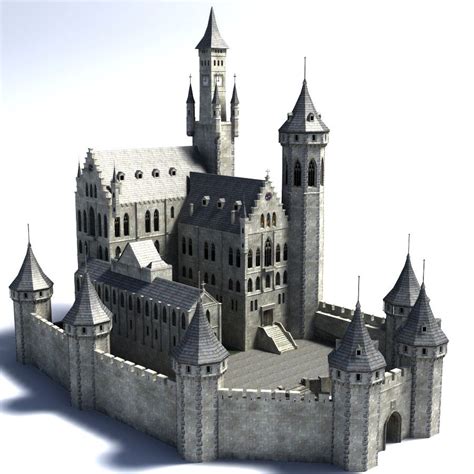 fantasy castle 3d model | Архитектура, Замок в minecraft, Готическая ...