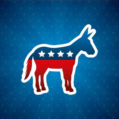 Democrat political party animal — Stock Vector © yupiramos #128105036