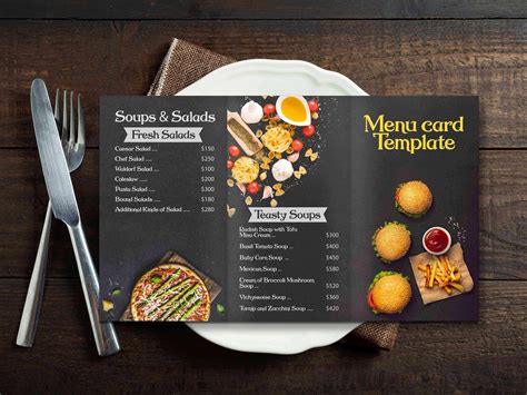 Free Menu Template Psd