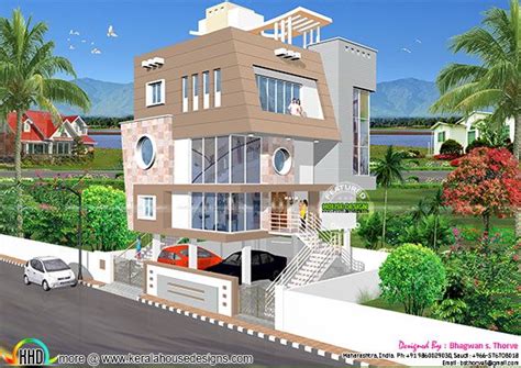 Stilt floor home design - Kerala home design and floor plans