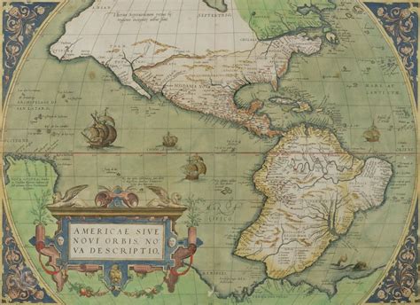 Map of Americas Digital Download, Abraham Ortelius 1500s, Antique Map North America South ...