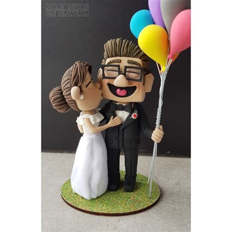 Carl & Ellie Fredricksen up Pixar Caketopper Wedding Doll | Etsy