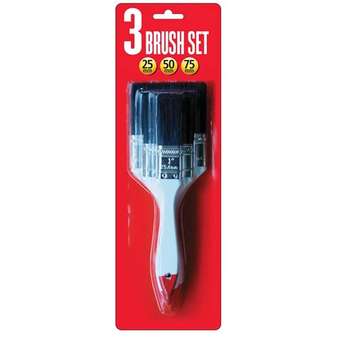 Uni Pro 25 - 75mm 3 Piece Paint Brush Set | Bunnings Warehouse