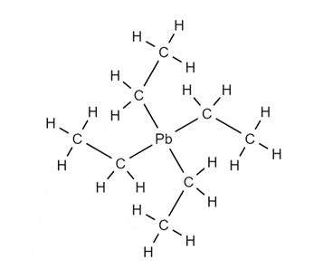 Draw Lewis structure of the organic molecule: tetraethyllead | Quizlet