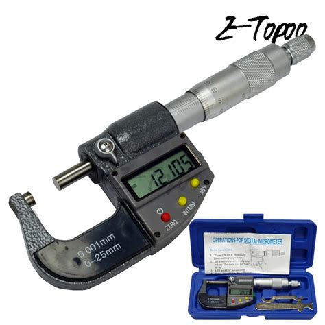 0 25mm/0 1'' 0.001mm/0.00005'' Electronic Digital Micrometer outside micrometer caliper ...