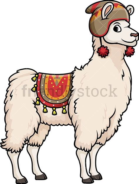 Peruvian Llama Cartoon Clipart Vector - FriendlyStock