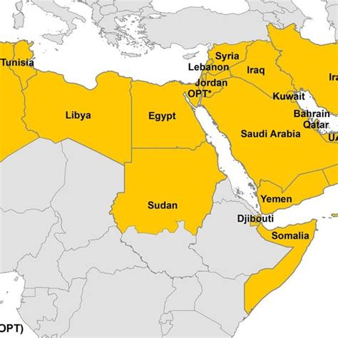 Map Africa Middle East – Topographic Map of Usa with States