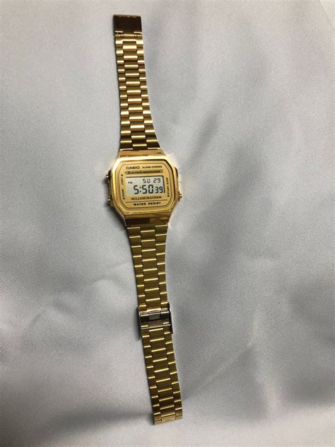 Casio A168 Gold, Women's Fashion, Watches & Accessories, Watches on ...