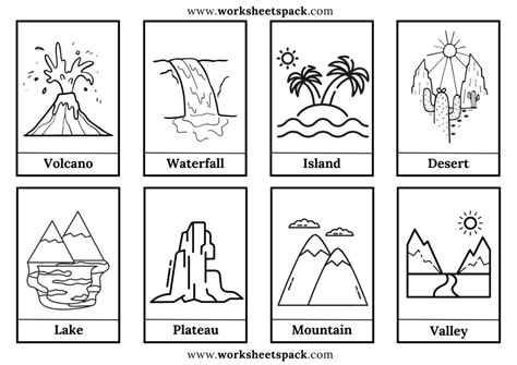 Landforms Coloring Pages For Kids