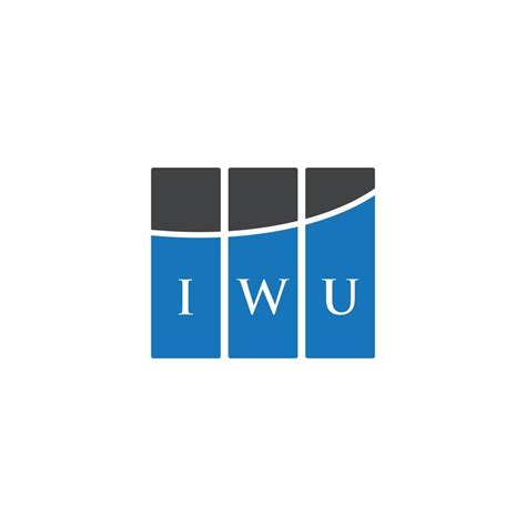 IWU letter logo design on WHITE background. IWU creative initials letter logo concept. IWU ...