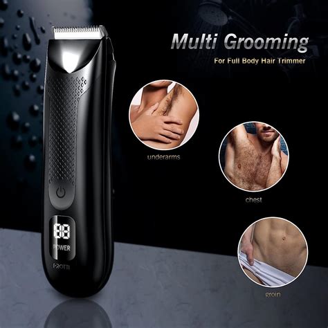 Buy Body Trimmer for Men, Electric Groin Hair Trimmer, Waterproof Wet/Dry Clippers, Rechargeable ...