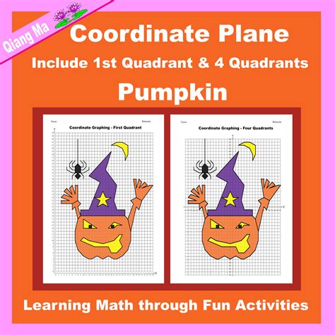 Halloween Coordinate Plane Graphing Picture: Pumpkin - Made By Teachers