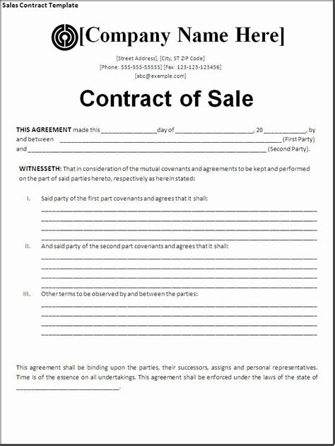 Business Sale Contract Template Luxury Business Sale Agreement Template Word | Contract template ...