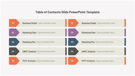 Table of Contents Slide PowerPoint Template – Okslides