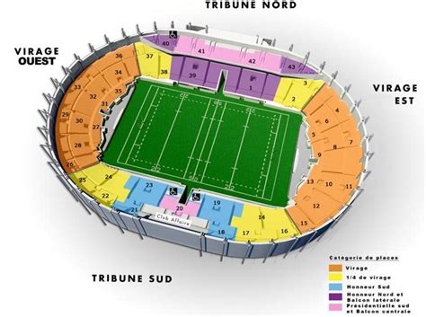 Toulouse stadium map - Map of Toulouse stadium (Occitanie - France)