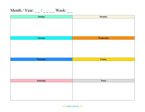 Printable Weekly Planner Template Word - Printable Templates Free