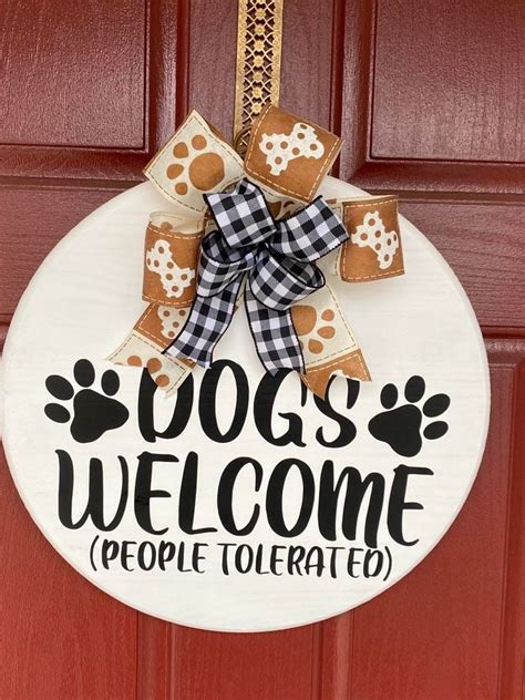 Farmhouse Doors, Welcome Door, Sewing Fabrics, Craft Lovers, Dog Signs, Wood Doors, Solid Pine ...