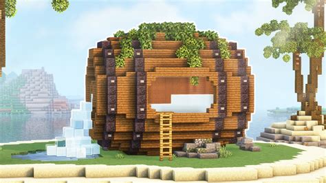 Minecraft: Wooden Barrel House Tutorial - YouTube