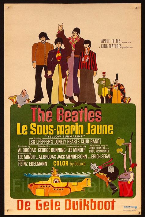 Yellow Submarine Movie Poster 1969 Belgian (14x22)