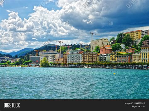 Swiss Houses Lake Image & Photo (Free Trial) | Bigstock