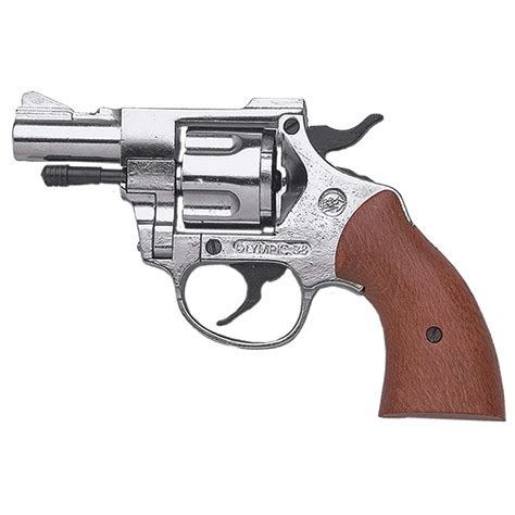 By The Sword - Olympic 9mm Blank Firing Revolver Nickel Finish