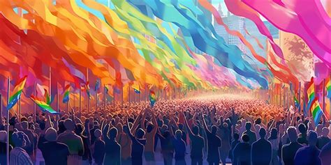 Premium AI Image | LGBTQ pride month parade artistic illustration ...