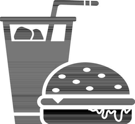 Burger with cold drink, Fast food icon in flat style. 24372087 Vector Art at Vecteezy