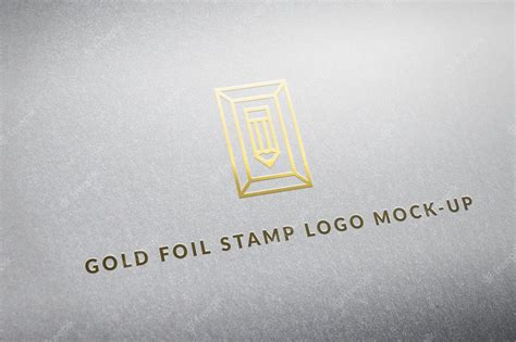 Premium PSD | Gold Foil Stamp Logo MockUp