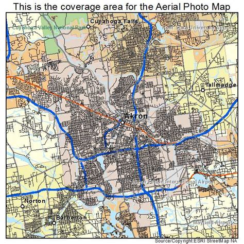 Aerial Photography Map Of Akron OH Ohio | Maps Of Ohio