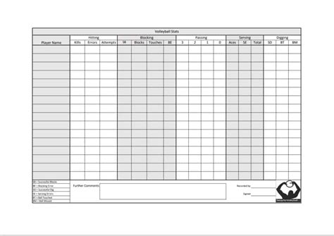 Volleyball Printable Stat Sheets - prntbl.concejomunicipaldechinu.gov.co