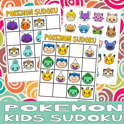 KIDS PICTURE SUDOKU : Pokemon Logic Brain Game for Beginners | Etsy