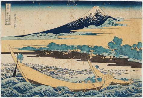 KATSUSHIKA HOKUSAI (1760–1849), after, color woodblock print. Japan, "Tago Bay", 19th century ...