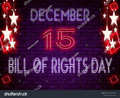 Happy Bill Rights Day December 15calendar Stock Illustration 2079850399 | Shutterstock