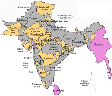 Provinces and Princely states of India (Twilight of a New Era ...