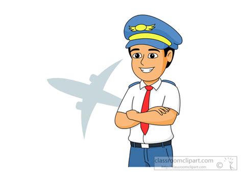 Pilot And Airplane On White Background Vector Illustration Royalty - Clip Art Library