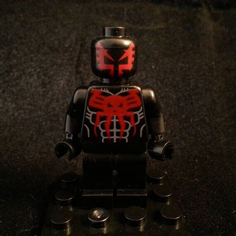 Custom Spiderman 2099 Minifigure Lego Size by CustomMiniFigz