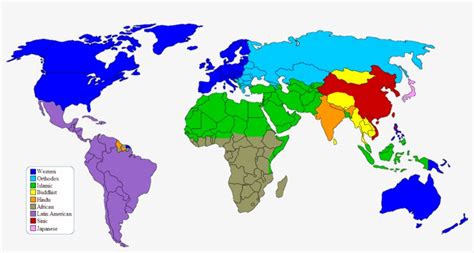 Clash Of Civilizations Mapn2 - Huntington Clash Of Civilizations PNG ...