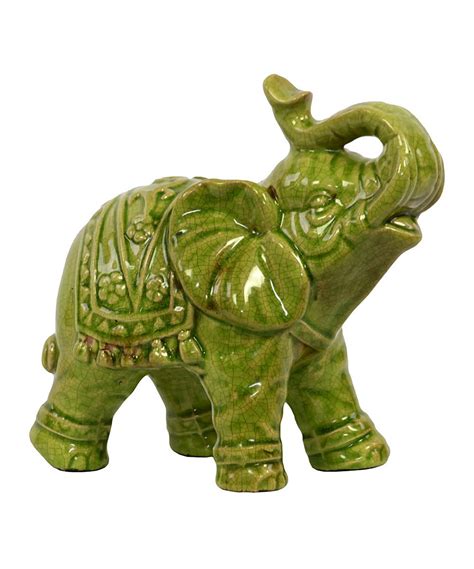 Green Elephant | Elephant figurines, Elephant statue, Ceramic elephant