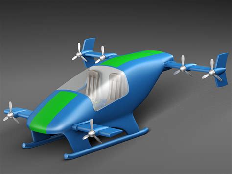 3D Flying Car Prototype fi | CGTrader