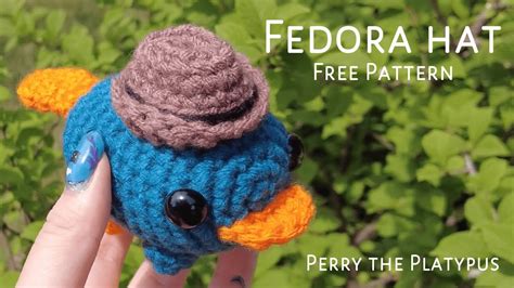 Perry the Platypus' Fedora Hat (Free Crochet Pattern) - YouTube