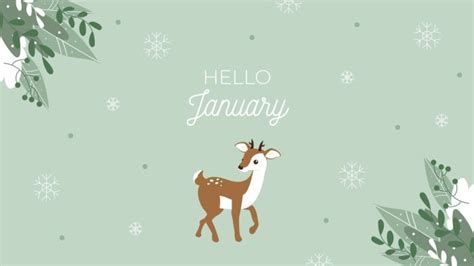 Free Cute January Desktop Wallpaper to download