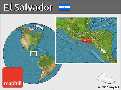 Free Satellite Location Map of El Salvador