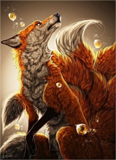 Kitsune (9 tailed fox) | Fox art, Fox, Fox drawing