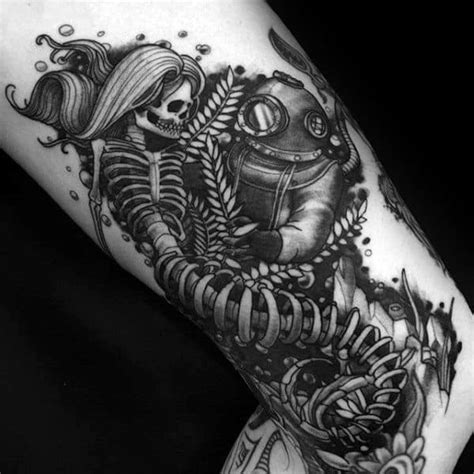 60 Diver Tattoo Designs For Men - Underwater Ink Ideas