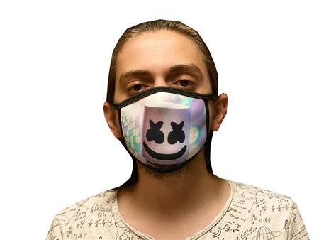 Marshmello face mask for adult | Etsy