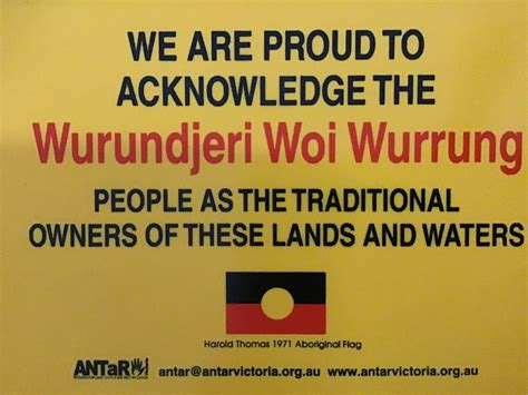 Window Transfer: Aboriginal Acknowledgement — ANTaR Victoria