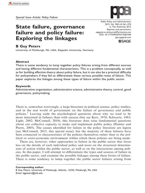 Peters 2015 | PDF | Governance | Policy